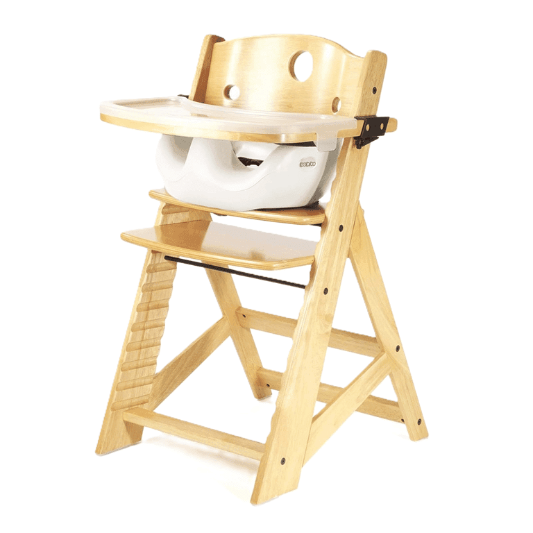 Keekaroo Height Right High Chair With Infant Insert & Tray Natural Vanilla