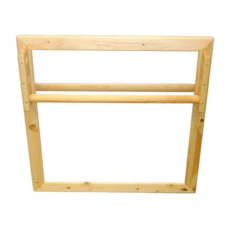 ZG Jouets Bois Montessori Square Mirror With Pull-Up Bar 80 x 80 cm