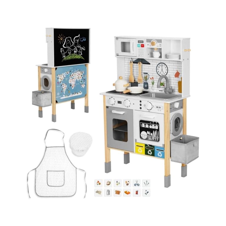 Woopie Green Play Kitchen With Washing Machine and Whiteboard