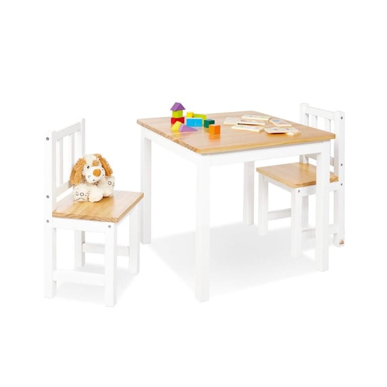 Pinolino Ensemble Table et 2 Chaises Fenna Blanc Naturel