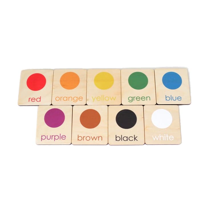 Heir+Loom Kids Wooden Montessori Flashcards Learning Colors