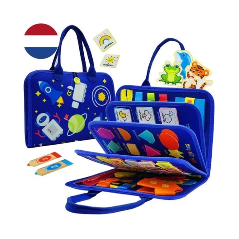 Montiplay Montessori Busy Book Bleu