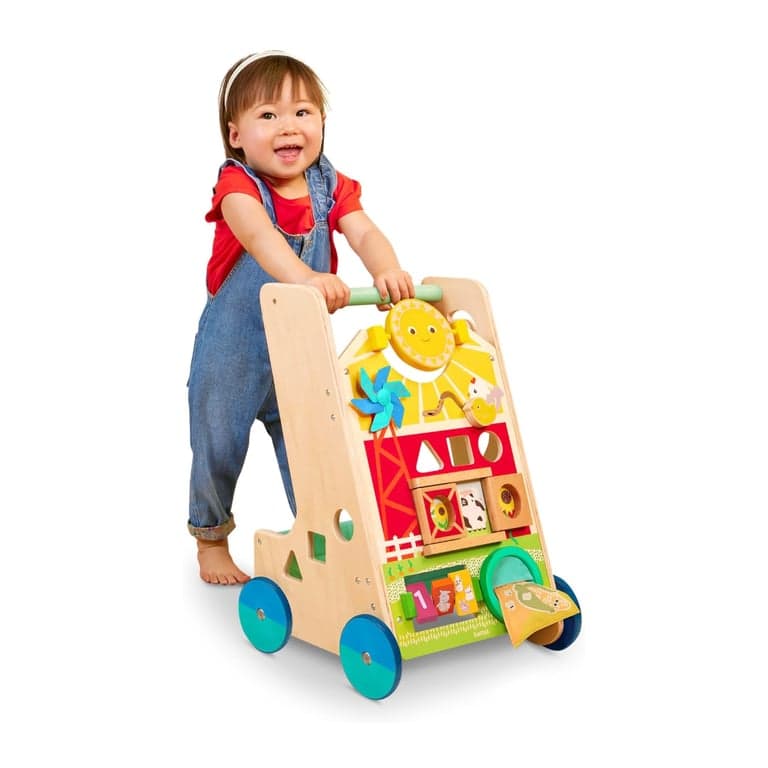Battat Wooden Activity Walker With 9 Activities