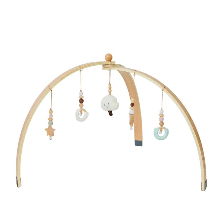 OkidoKids Wooden Baby Play Gym Sky Adventure