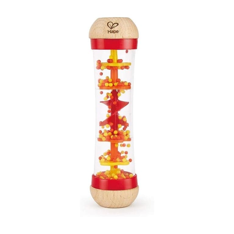 Hape Mini Wooden Musical Shake & Rattle Rainmaker Red
