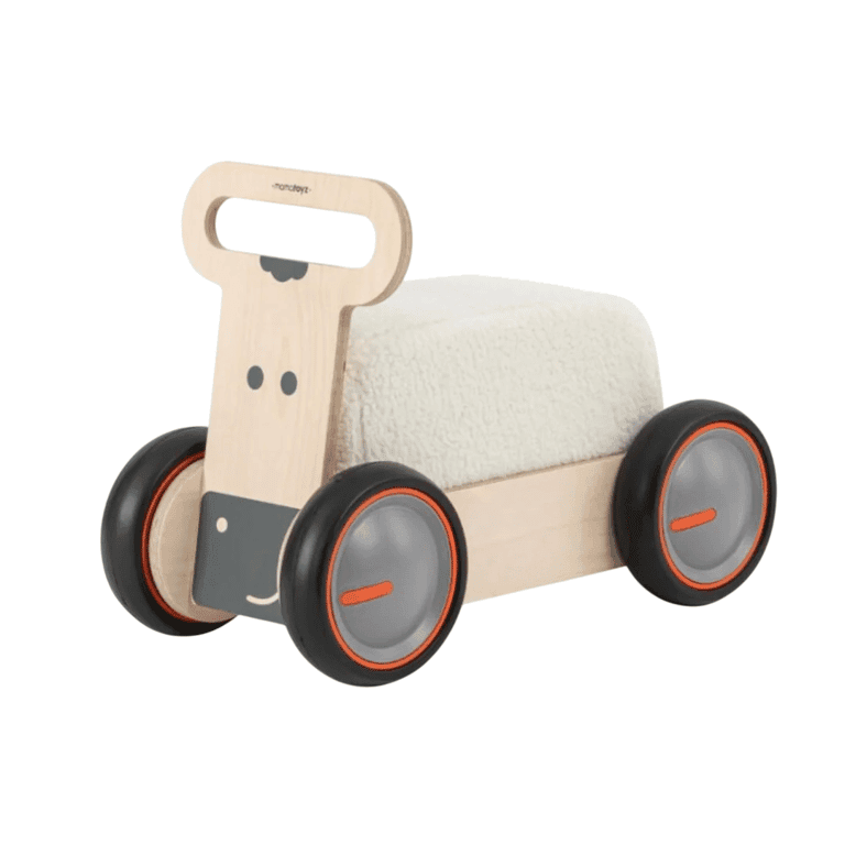 Mamatoyz 4-Wheels Balance Bike With Storage Cow