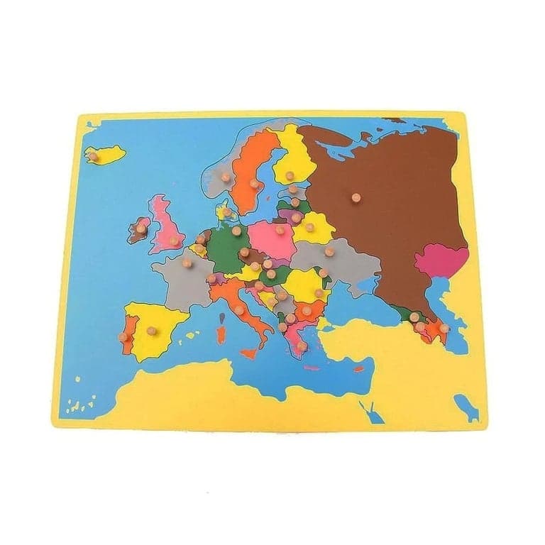 Pink Montessori Small Board Map of Europe