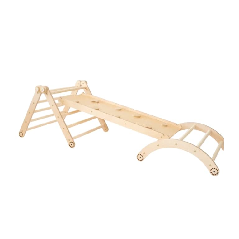 Cliff Toys Combo Pikler Triangle avec toboggan et arche