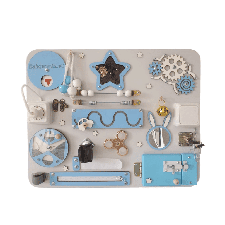 BabyMania Busy Board Light Blue