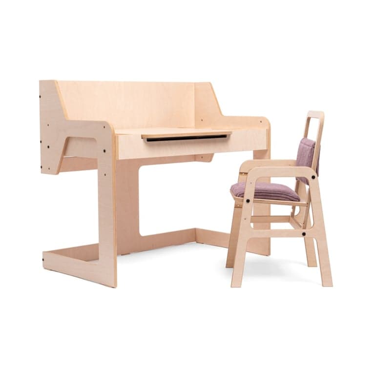 Luula Ensemble de Table et Chaise Montessori Réglable pour Enfants Canon Rose