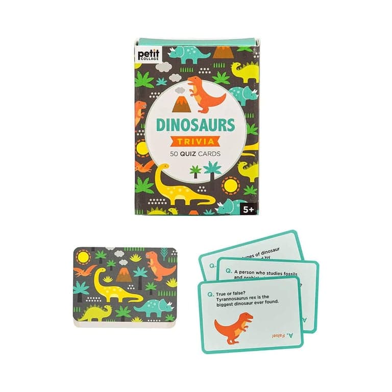 Petit Collage Trivia Quiz Cards Dinosaurs