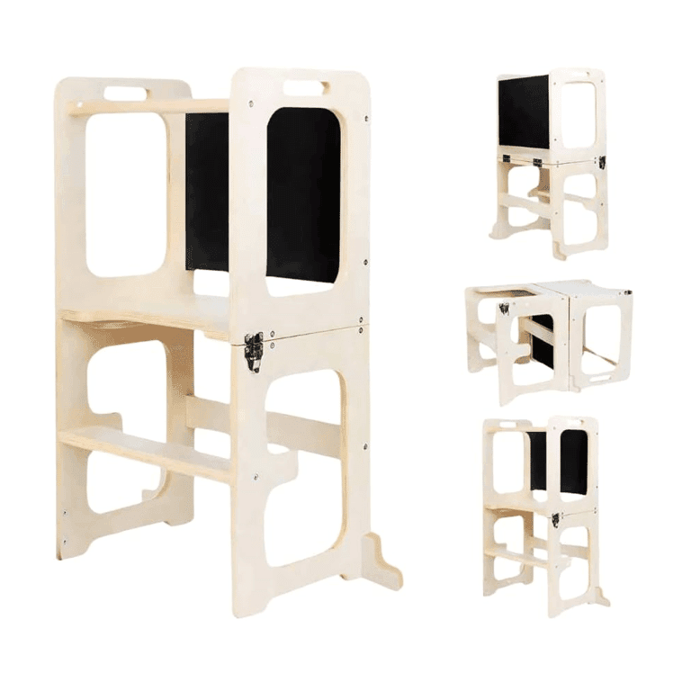 Montessori Mission 4-in-1 Kitchen Tower With Chalkboard