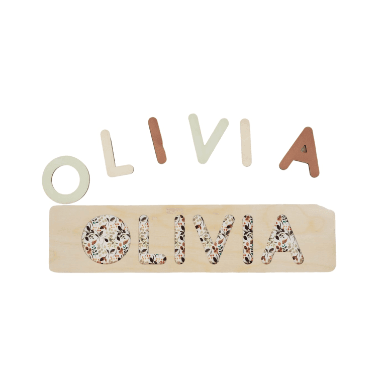 Puddle Puzzle Personalized Wooden Name Puzzle 6 Letters