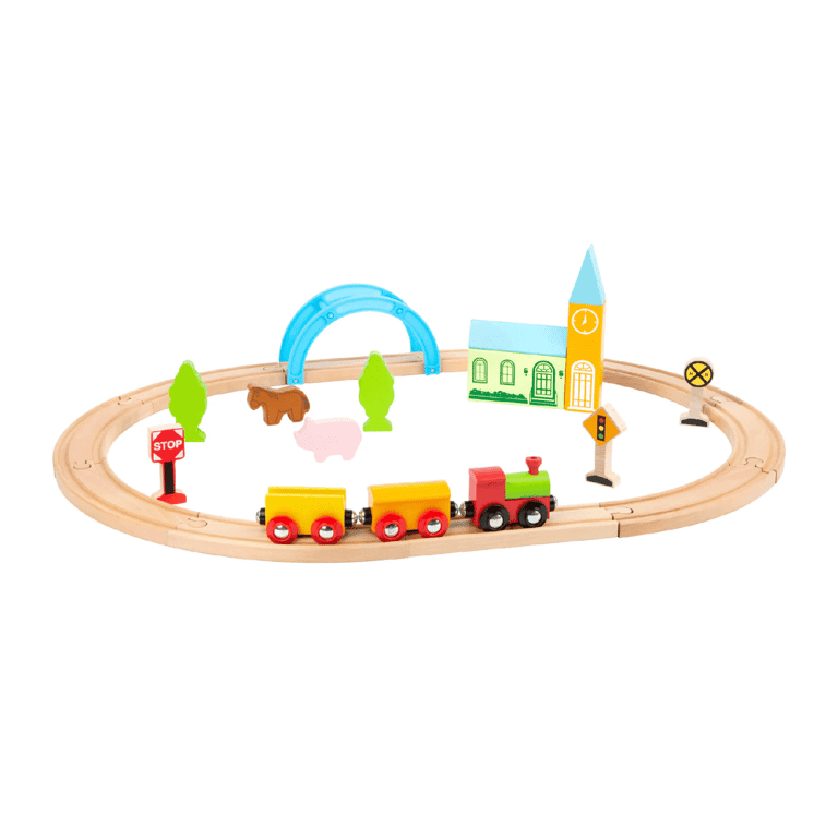 Small Foot Jouets de Train Ville et Campagne