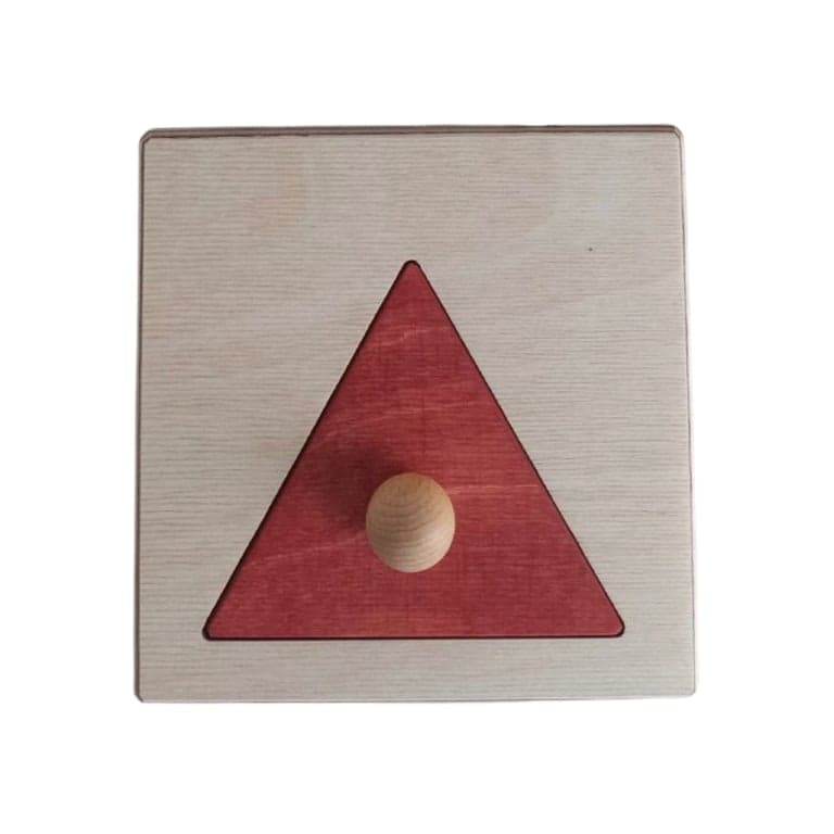 Tapintoys Montessori Wood Puzzle Peg Board Triangle