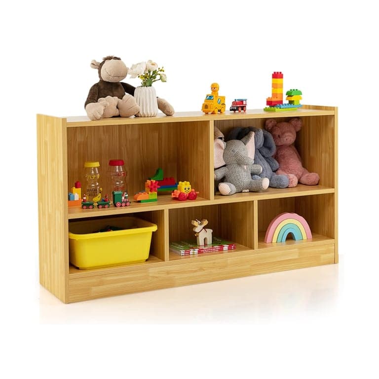 Honey Joy Toy Shelf 5 Cubes 2 Layers Wood