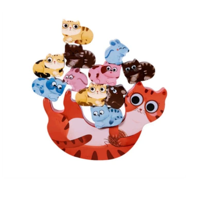 Joymaxx Jouet d'Équilibre Empilable Chats