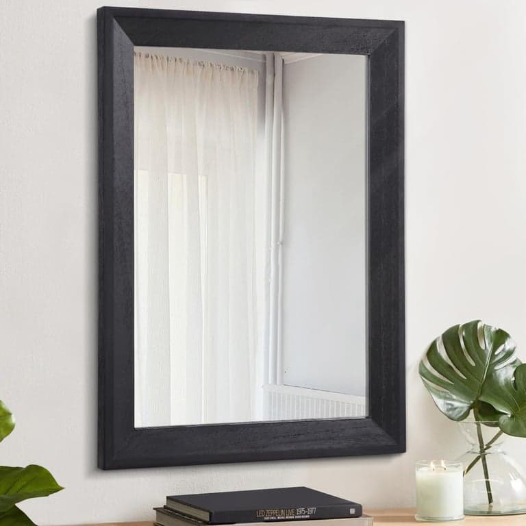 AAZZKANG Wall Mirror 16 x 12 Inches Black