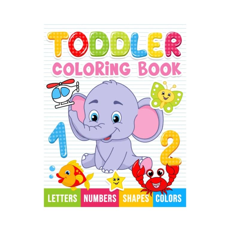 Coloring Book Kim Numbers, Letters, Shapes, and Animals Coloring Book Paperback