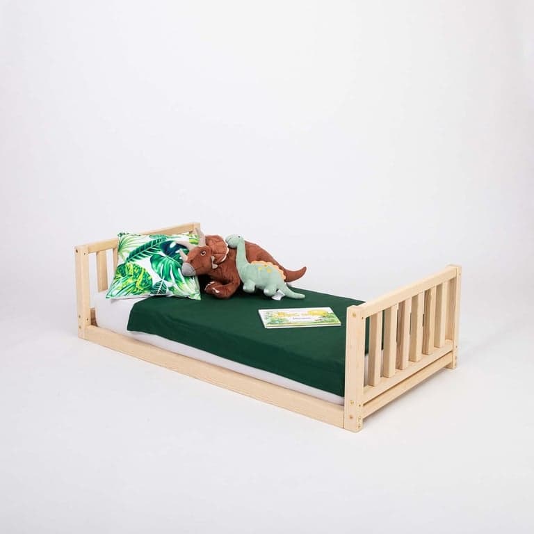 Sweet Home From Wood Floor Bed With Headboard and Footboard Twin Pine Wood