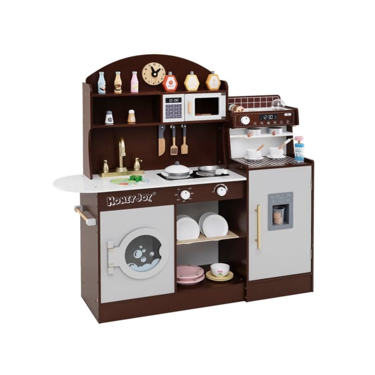 Costway Play Kitchen Set With Coffee Maker Coffee