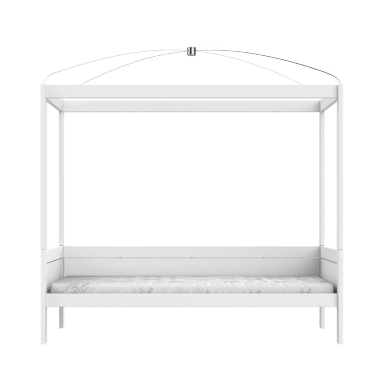 LIFETIME Kidsroom Lit à baldaquin à quatre pieds Blanc Premium 90x200cm