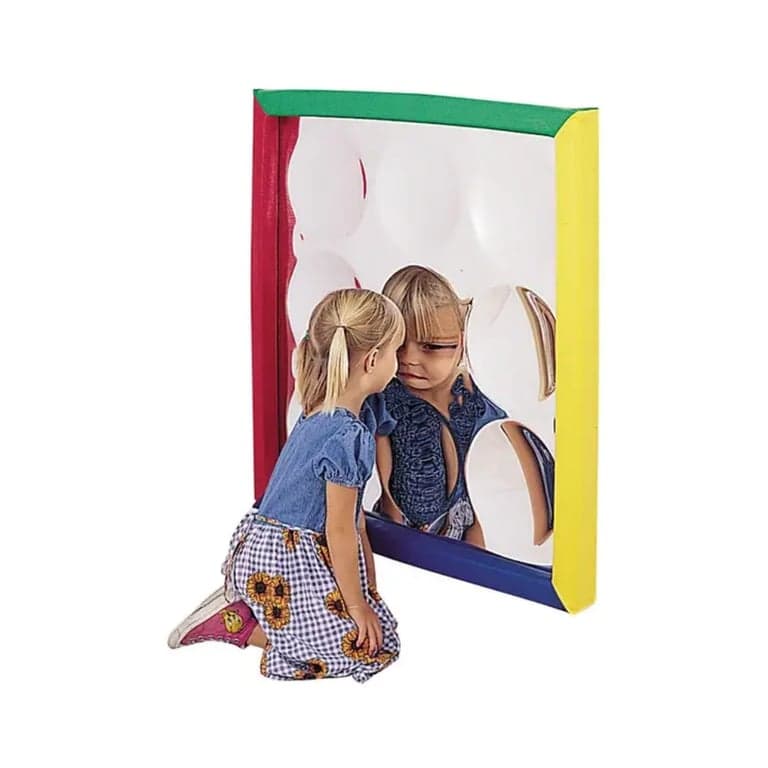 Children's Factory Convex Leather Wall Mirror
