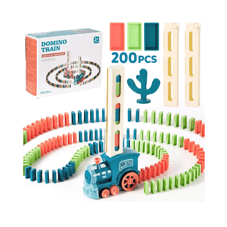 BAIWER Domino Games With Train 200 Pieces Classic