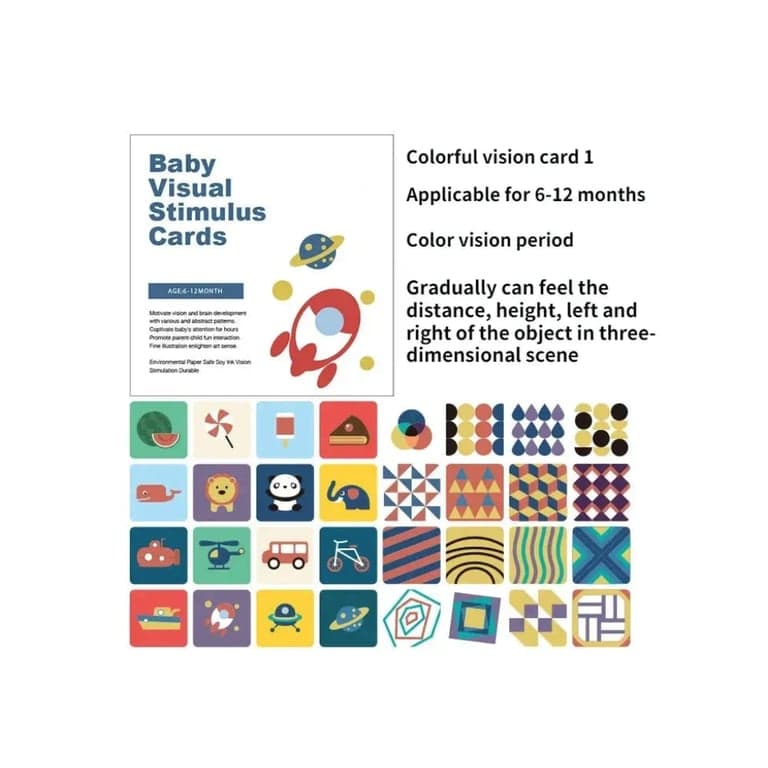 Seaside-Montessori Visual Stimulation Cards 6-12 Months