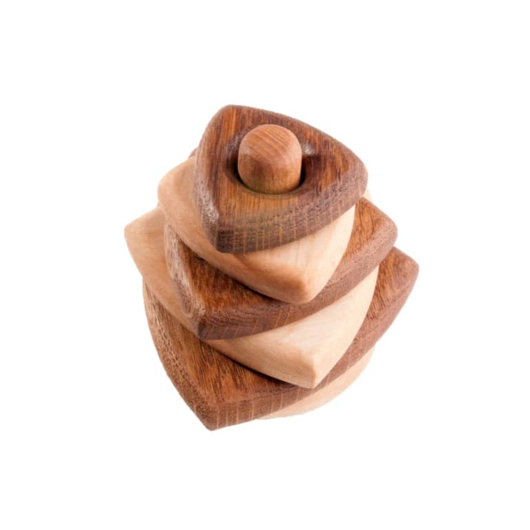 PoppyBabyCo Wooden Stacking Toy Triangle