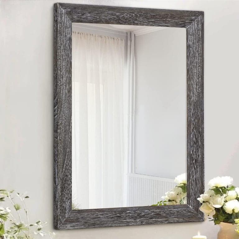 AAZZKANG Wall Mirror 40 x 30 cm Dark Gray