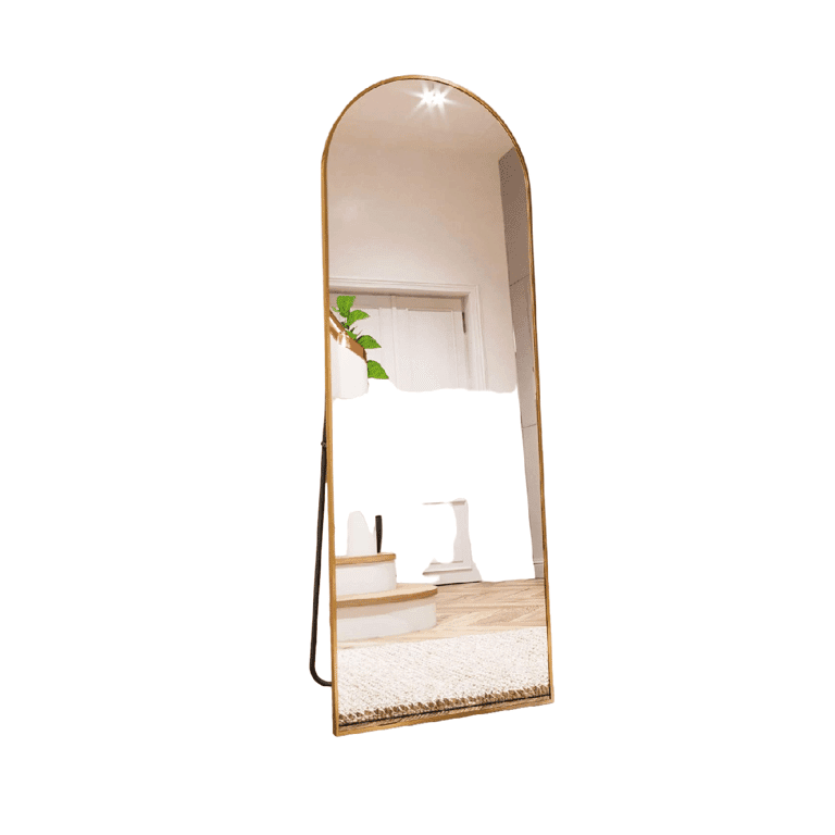 Harritpure Standing Mirror Arched Gold