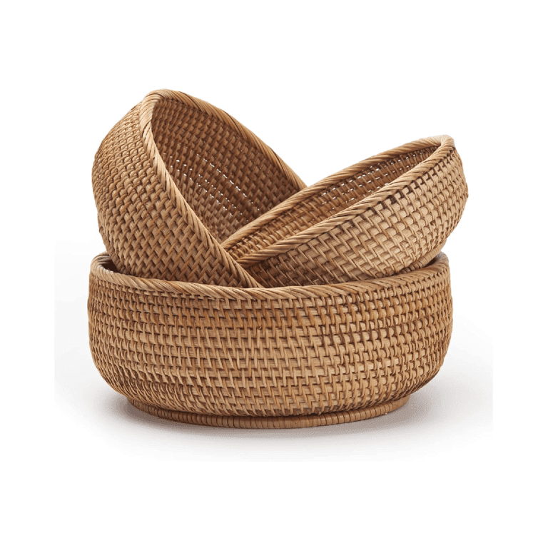 Decrafts Storage Basket Set of 3 Round