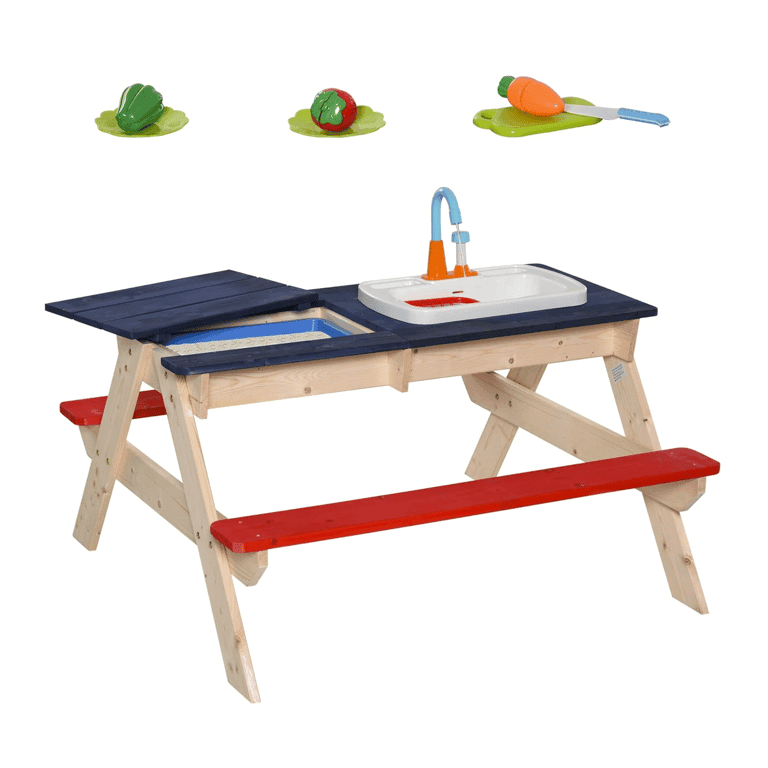 Outsunny Sand & Water Table With Faucet