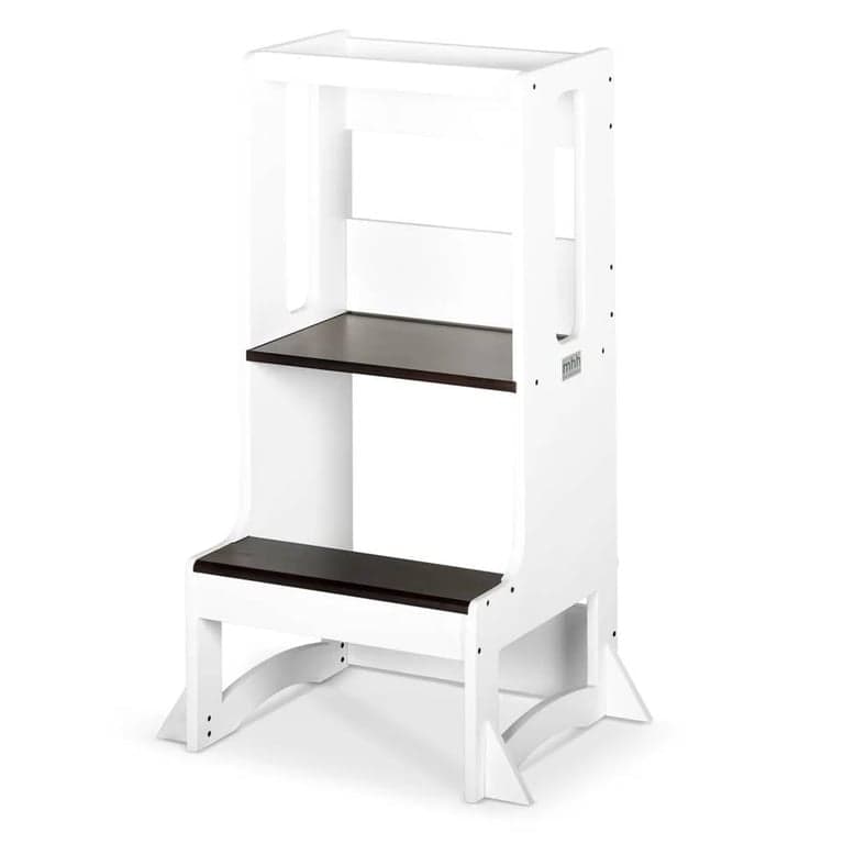 My Happy Helpers FISSO 2.0 Slimline Learning Tower With Magnetic Board White and Walnut