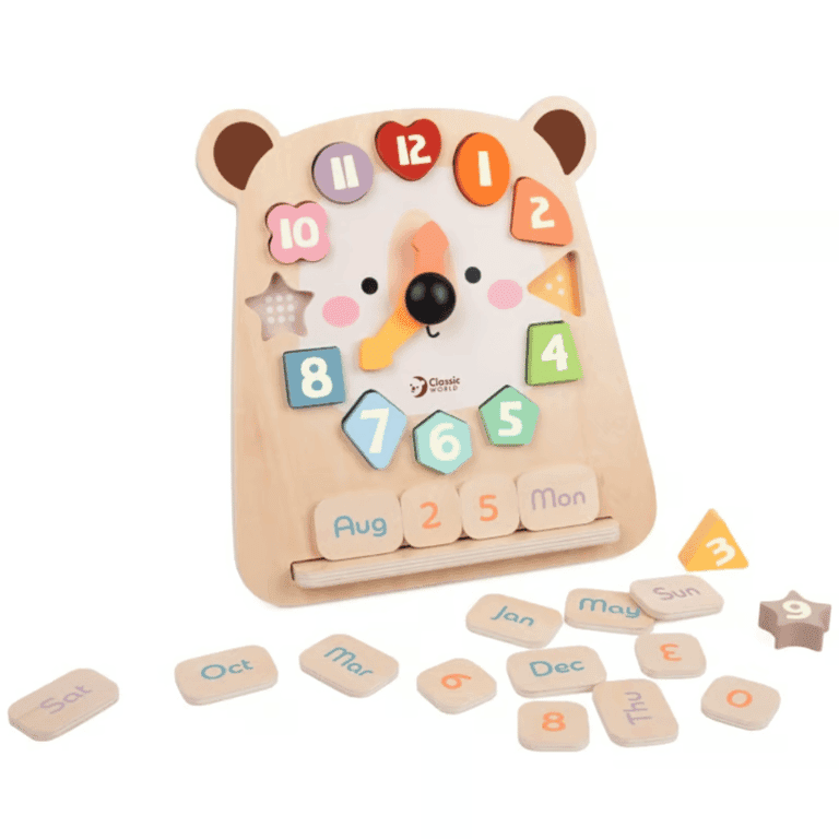 Classic World Puzzle Horloge Ours en Peluche