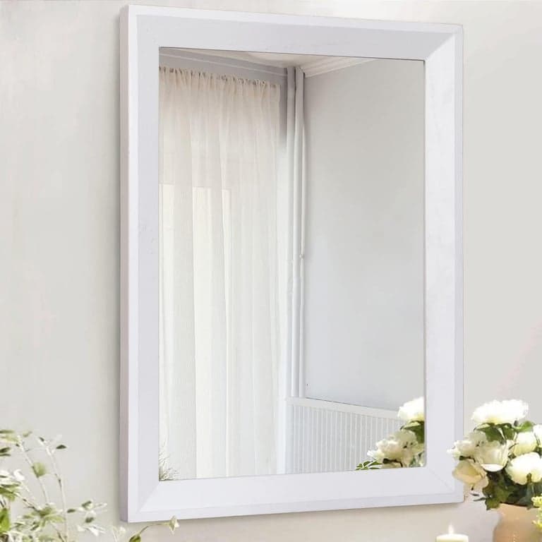 AAZZKANG Wall Mirror 40 x 30 cm White