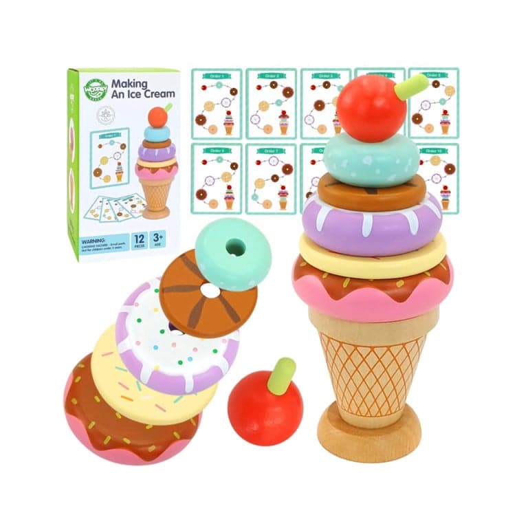 Woopie Green Empileur d'Anneaux Faire une Glace