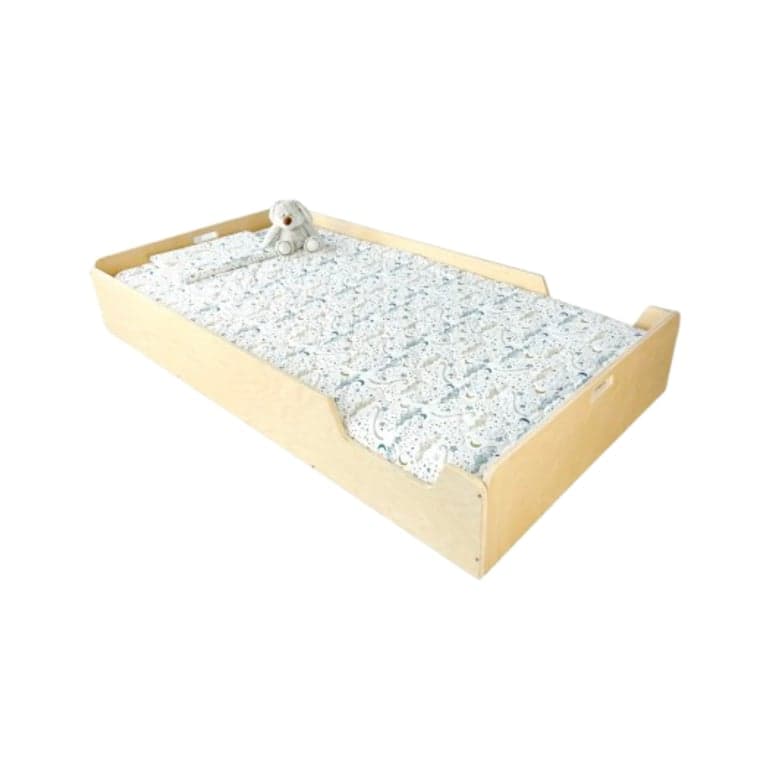Sapiens Child Apple Montessori Floor Bed With Rails Birch Twin