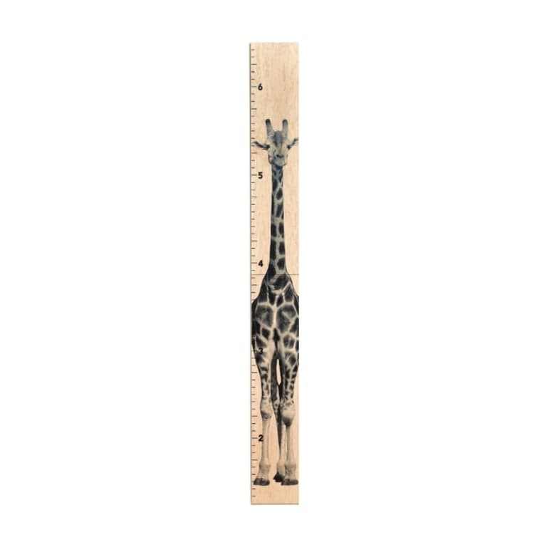 Headwaters Studio Wooden Growth Chart One Giraffe No Personalization 