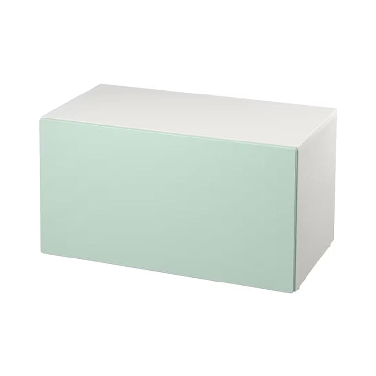IKEA SMÅSTAD Bench With Toy Storage White and Light Green