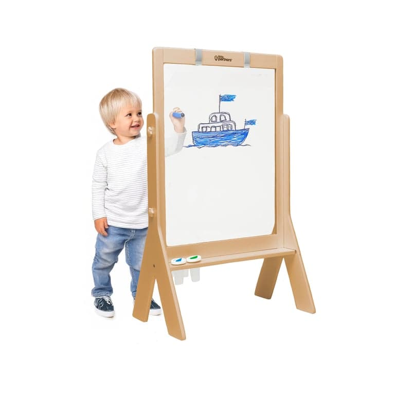 Little Partners Peek-A-Boo Clear Art Easel Natural