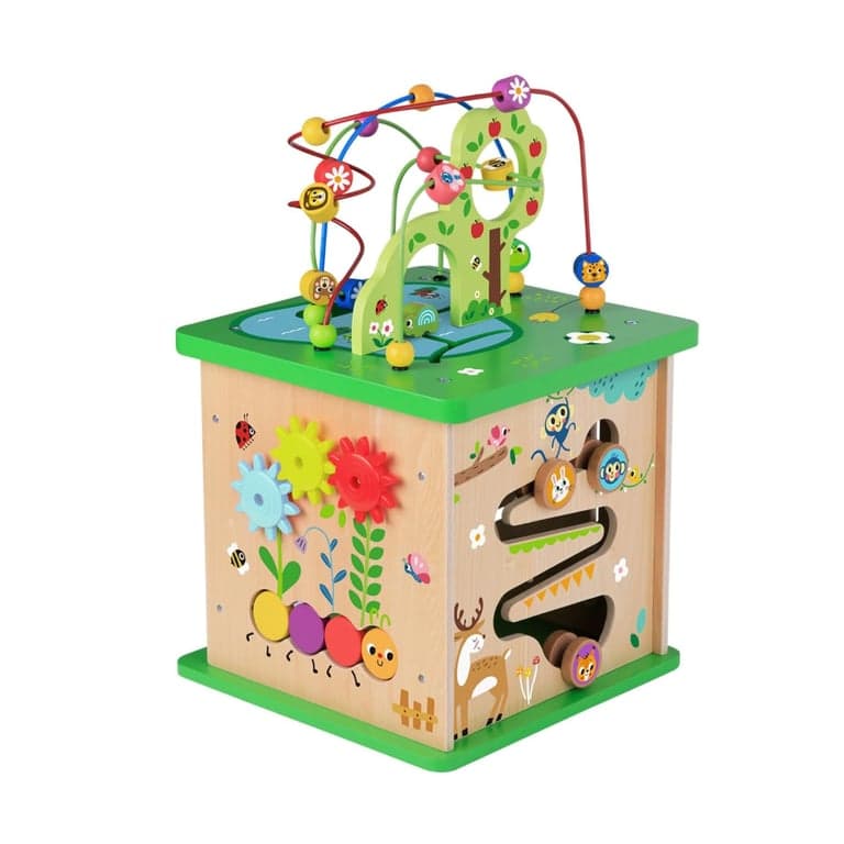 TOOKYLAND 5-in-1 Wooden Activity Cube