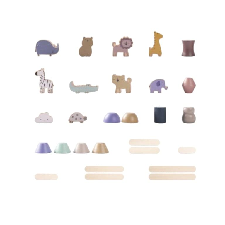 Seaside-Montessori Stack-and-Balance Toys Set A