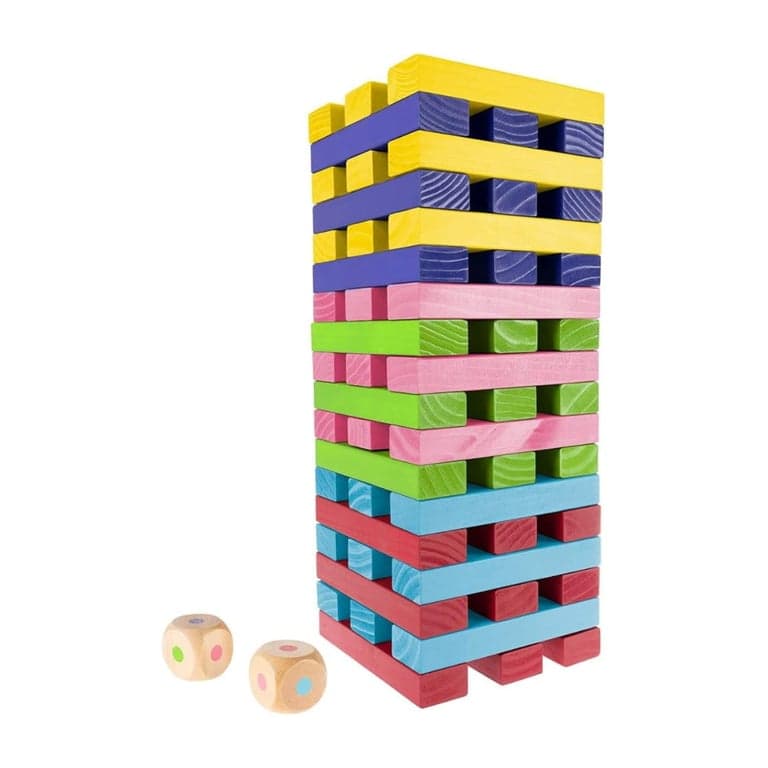 Hey! Play! Giant Wooden Blocks Tower Stacking Game