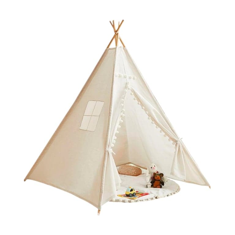 Green Walnut Large Foldable Kids Canvas Teepee