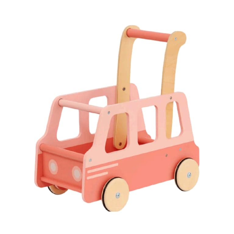 Moover Push Walker Bus Pink Flat Packed (For Experienced Walkers 18+ Months)