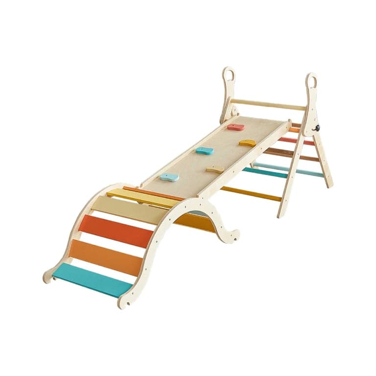 Giant bean Pastel 5 in 1 Pikler® Climbing Set With Handle Small
