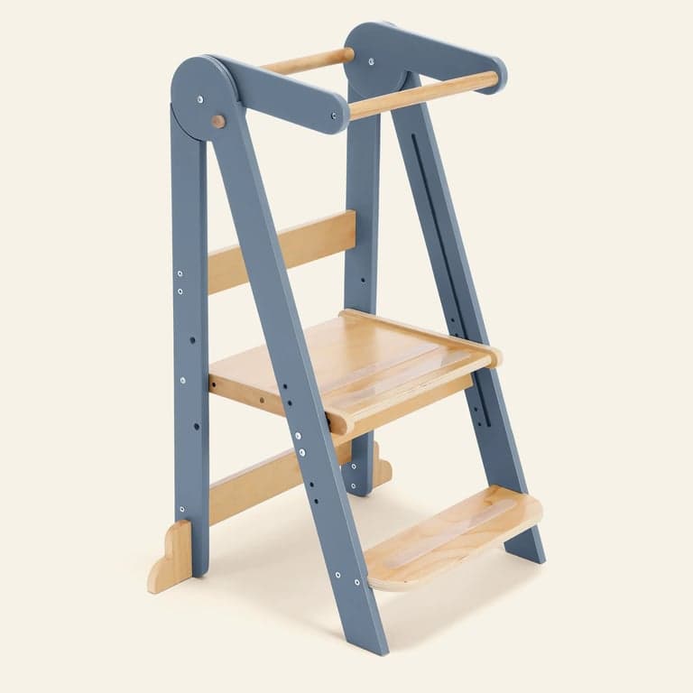 HARPPA Nordi Foldable Toddler Tower Blue Haze and Grey