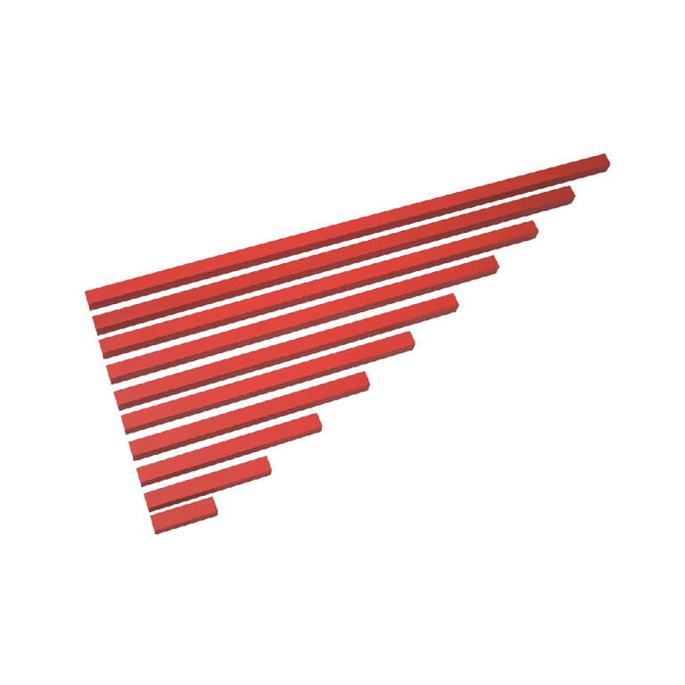 Alison's Montessori Red Rods Premium Quality